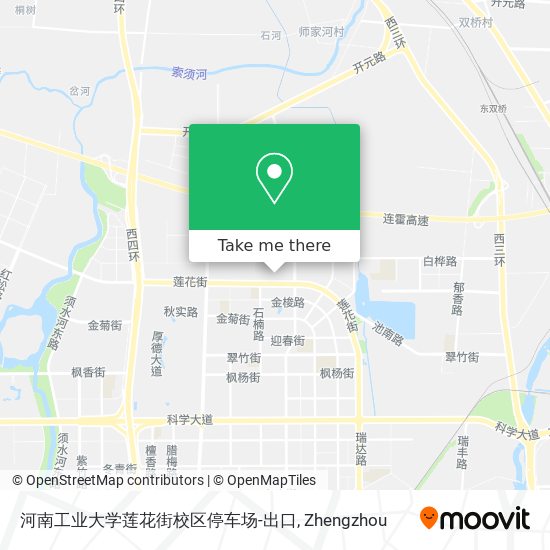 河南工业大学莲花街校区停车场-出口 map