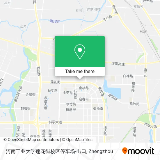 河南工业大学莲花街校区停车场-出口 map