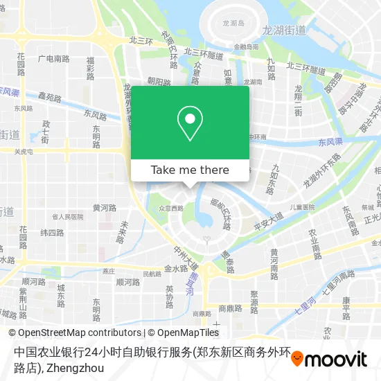 中国农业银行24小时自助银行服务(郑东新区商务外环路店) map