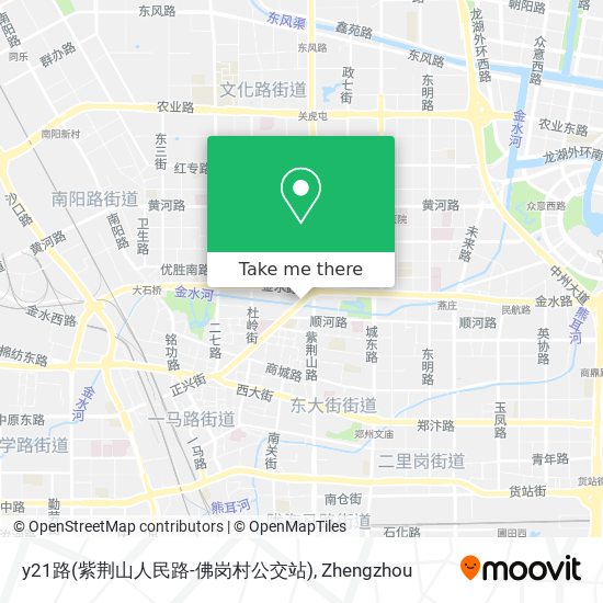 y21路(紫荆山人民路-佛岗村公交站) map