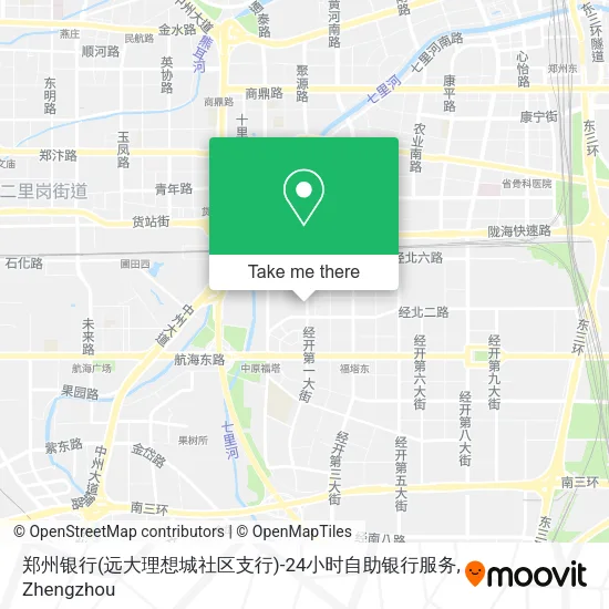 郑州银行(远大理想城社区支行)-24小时自助银行服务 map