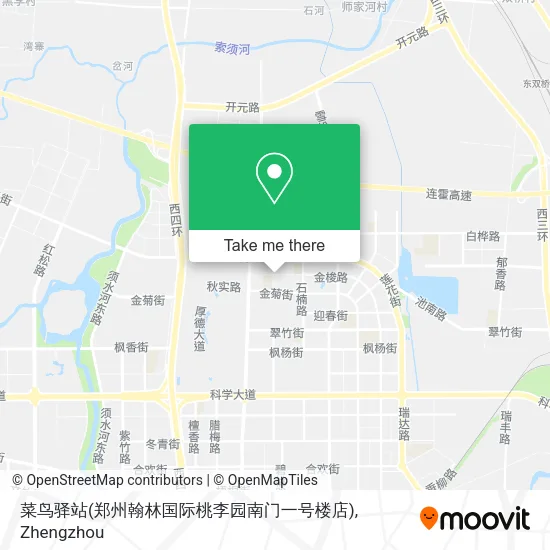 菜鸟驿站(郑州翰林国际桃李园南门一号楼店) map