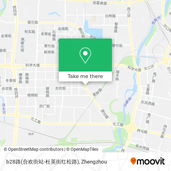 b28路(合欢街站-杜英街红松路) map