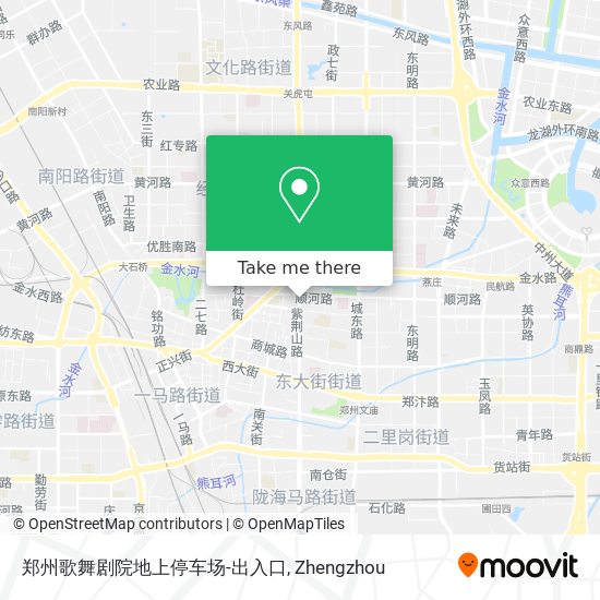 郑州歌舞剧院地上停车场-出入口 map