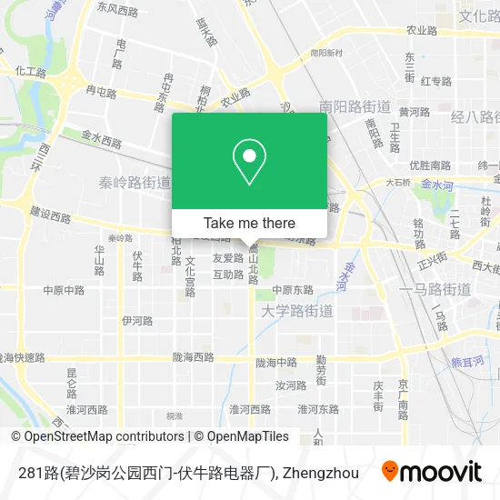 281路(碧沙岗公园西门-伏牛路电器厂) map