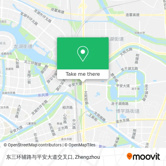 东三环辅路与平安大道交叉口 map