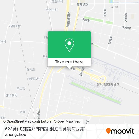 623路(飞翔路郑韩南路-洞庭湖路滨河西路) map