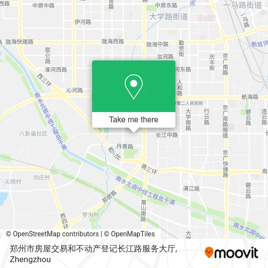 郑州市房屋交易和不动产登记长江路服务大厅 map