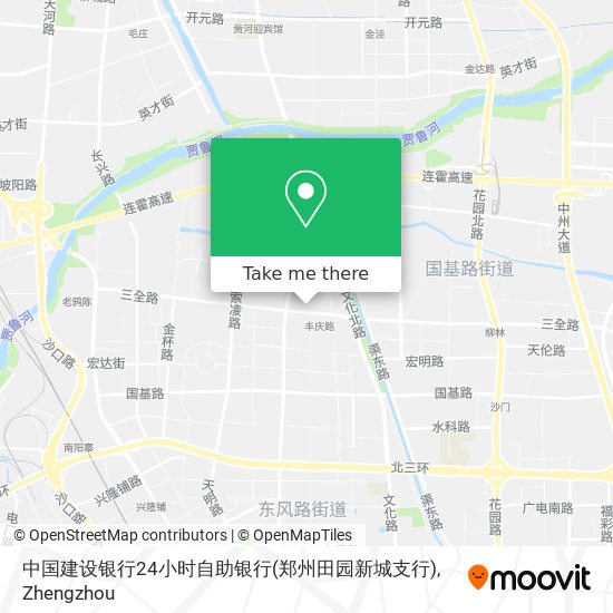 中国建设银行24小时自助银行(郑州田园新城支行) map