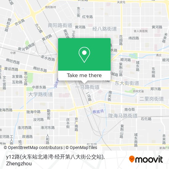 y12路(火车站北港湾-经开第八大街公交站) map