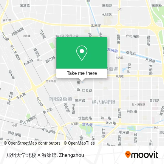 郑州大学北校区游泳馆 map