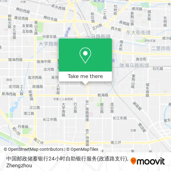 中国邮政储蓄银行24小时自助银行服务(政通路支行) map