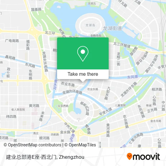 建业总部港E座-西北门 map
