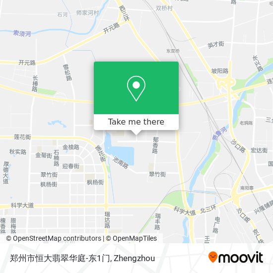 郑州市恒大翡翠华庭-东1门 map