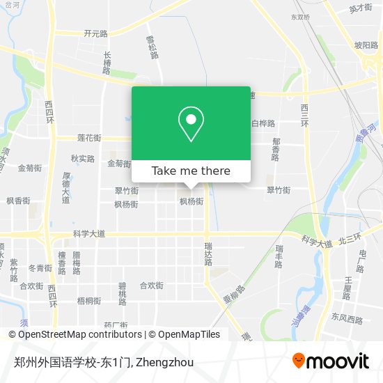郑州外国语学校-东1门 map