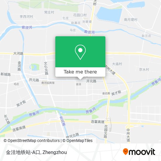 金洼地铁站-A口 map