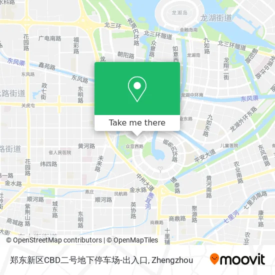 郑东新区CBD二号地下停车场-出入口 map