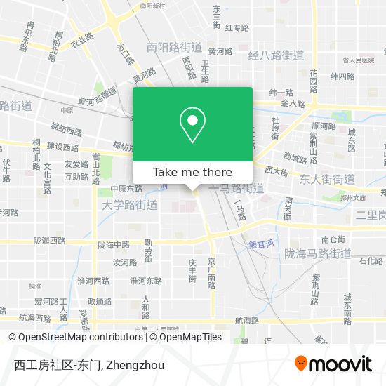 西工房社区-东门 map