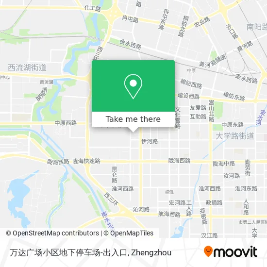 万达广场小区地下停车场-出入口 map
