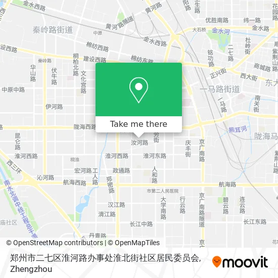 郑州市二七区淮河路办事处淮北街社区居民委员会 map