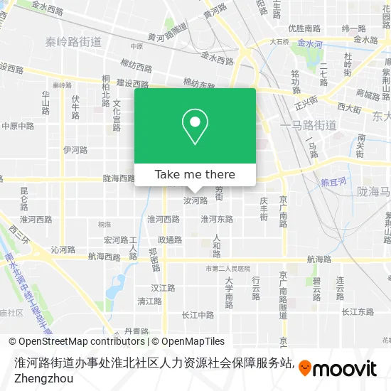 淮河路街道办事处淮北社区人力资源社会保障服务站 map