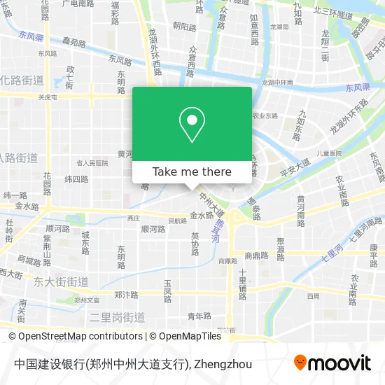 中国建设银行(郑州中州大道支行) map