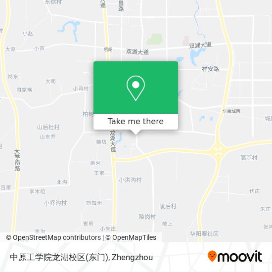 中原工学院龙湖校区(东门) map