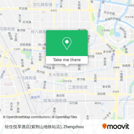 轻住悦享酒店(紫荆山地铁站店) map