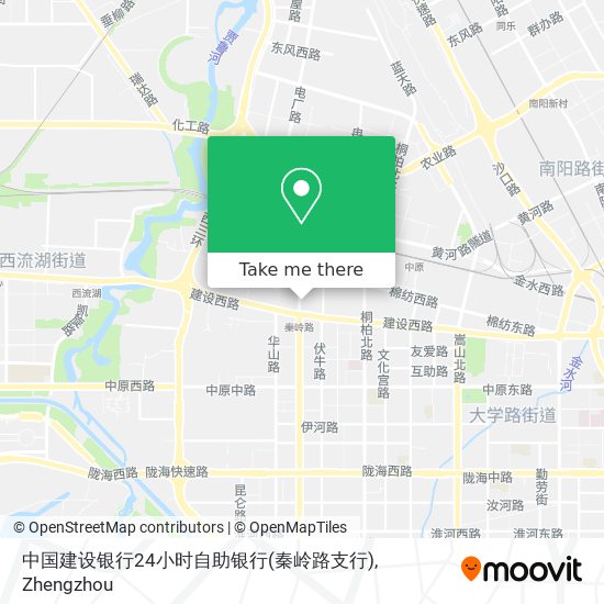 中国建设银行24小时自助银行(秦岭路支行) map