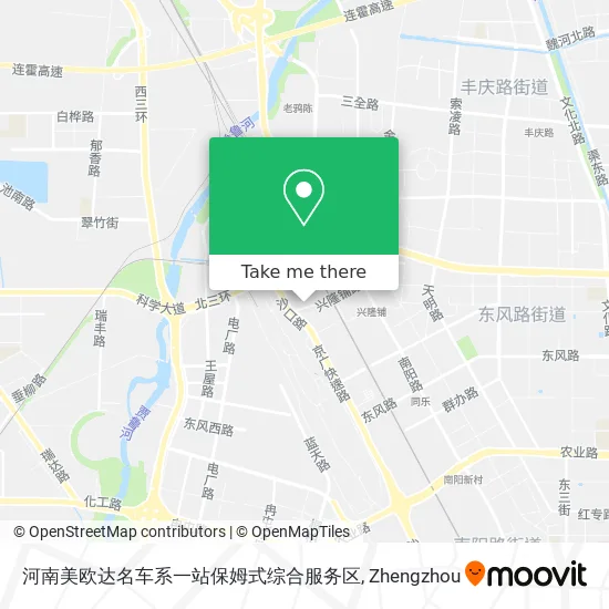 河南美欧达名车系一站保姆式综合服务区 map