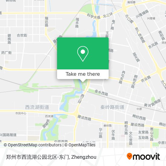 郑州市西流湖公园北区-东门 map