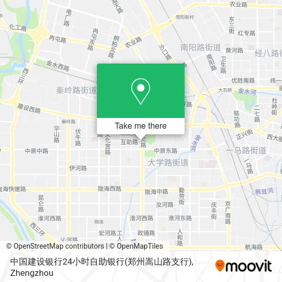 中国建设银行24小时自助银行(郑州嵩山路支行) map