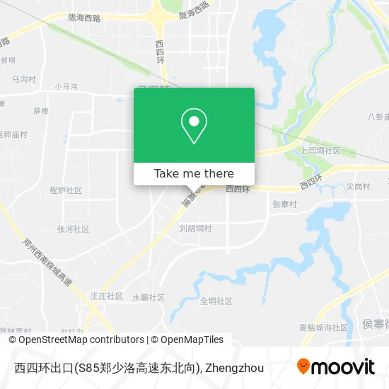 西四环出口(S85郑少洛高速东北向) map