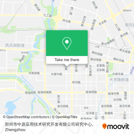 郑州市中原应用技术研究开发有限公司研究中心 map