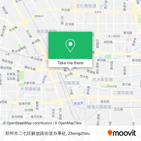 郑州市二七区解放路街道办事处 map
