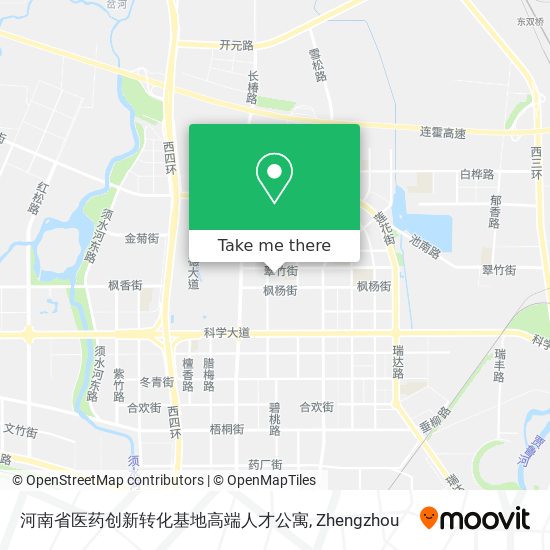 河南省医药创新转化基地高端人才公寓 map
