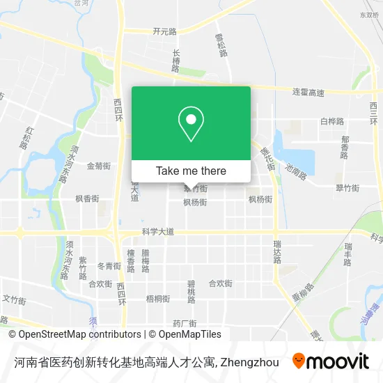河南省医药创新转化基地高端人才公寓 map