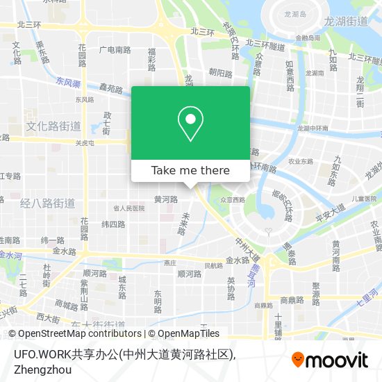 UFO.WORK共享办公(中州大道黄河路社区) map
