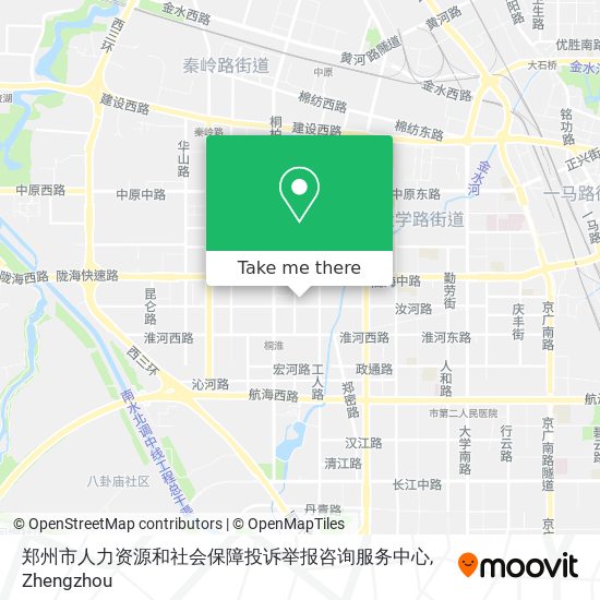 郑州市人力资源和社会保障投诉举报咨询服务中心 map