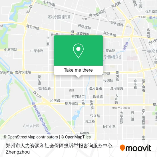 郑州市人力资源和社会保障投诉举报咨询服务中心 map