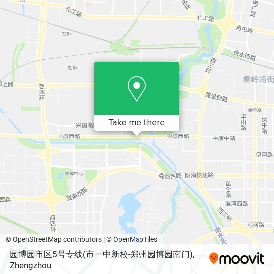 园博园市区5号专线(市一中新校-郑州园博园南门) map