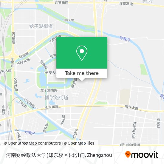 河南财经政法大学(郑东校区)-北1门 map