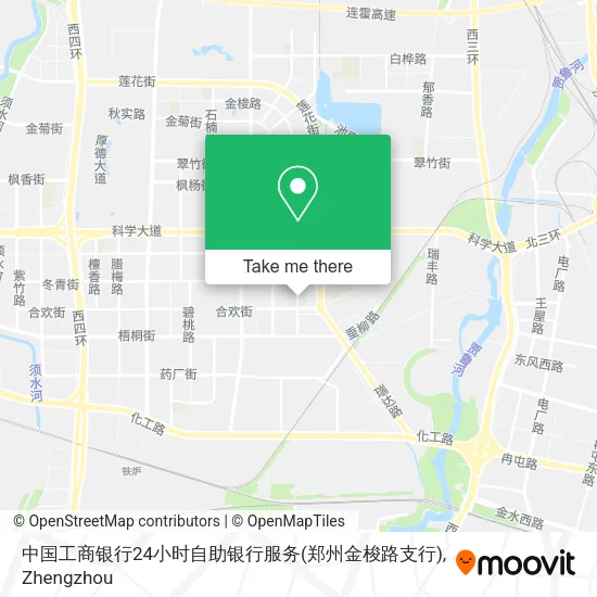 中国工商银行24小时自助银行服务(郑州金梭路支行) map