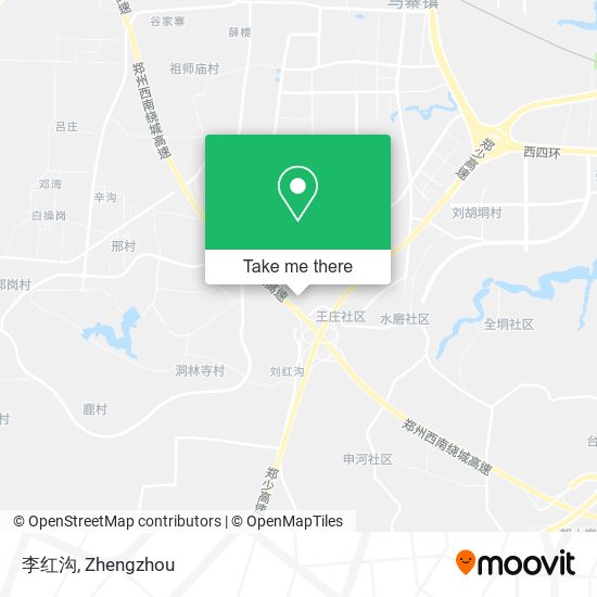 李红沟 map