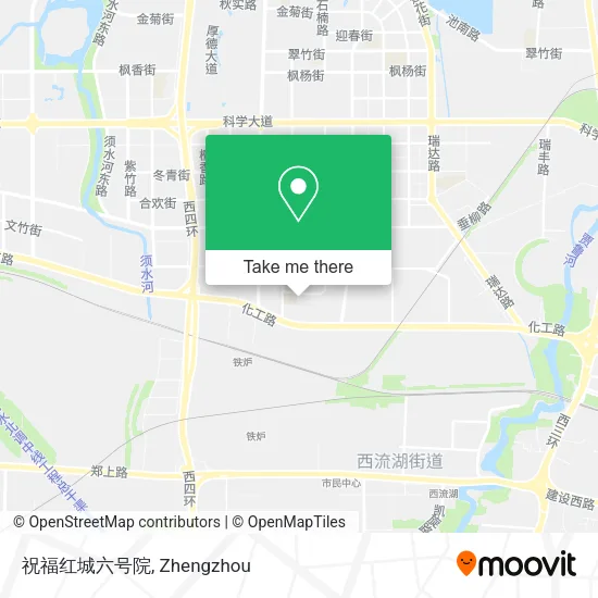 祝福红城六号院 map