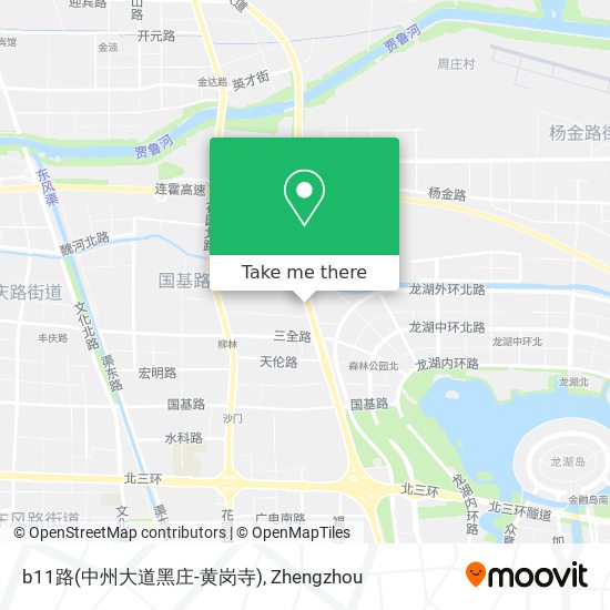 b11路(中州大道黑庄-黄岗寺) map