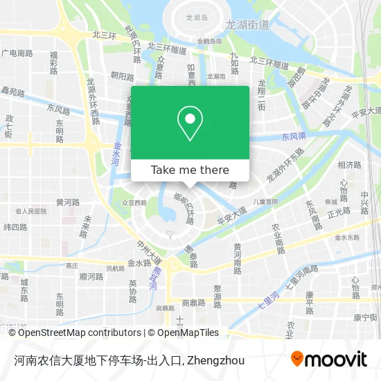 河南农信大厦地下停车场-出入口 map