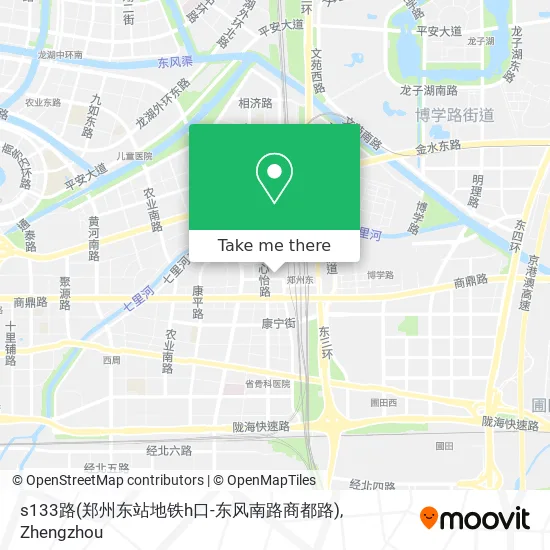 s133路(郑州东站地铁h口-东风南路商都路) map