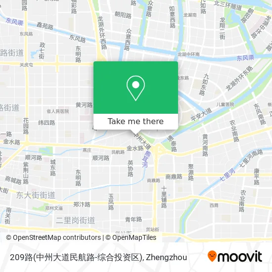 209路(中州大道民航路-综合投资区) map