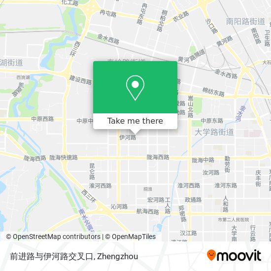 前进路与伊河路交叉口 map